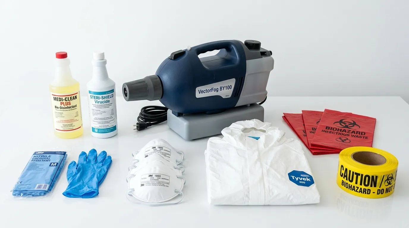 Professional biohazard remediation crew working in Mountain Top